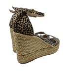 Stuart Weitzman  Floria Wedge Platform Espadrille Sandals Leopard Print‎ US 8.5 Photo 7