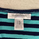 Motherhood Maternity Blue & Green Striped Crossed Front Short Sleeve Top Size XL Photo 8
