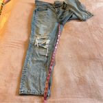 American Eagle high rise mom jeans size 6 short light wash distressed straight Photo 10