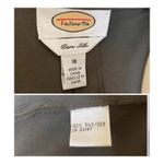 Talbots Vintage Pure Silk Olive Button Front Maxi Dress 18 Photo 6