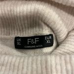 🌺F&F CREAM AND BLACK OVERSIZED STRIPED TURTLENECK SWEATER SIZE X Photo 3