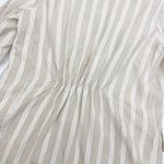 Free People Fern Oversized Linen Blazer Dusty Beige Tan Stripe Coastal Boho Photo 13