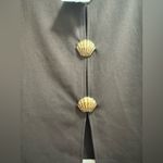 H&M SOLD OUT NEW  Gold Brown Shell Button Cropped Top  Large Vest Photo 5