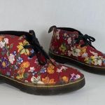 Dr. Martens  Burgundy Floral Boots Women Size 5 Photo 0