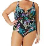 Terra & Sky  Women's Plus Floral Molded Cup One-Piece Swimsuit 4x Photo 0