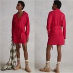 Anthropologie  Daily Practice Polo Knit Mini Tunic Dress Hot Pink Small NEW Photo 1