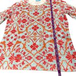 J. McLaughlin  Corali Cyprus Sea Flat Sequin‎ Sweater Top Blue Aqua Coral Size S Photo 6