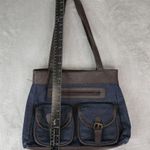 Gold Coast Blue Denim Faux Leather Shoulder Bag Photo 9