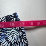 Talbots  Stretch Blue Black‎ White Floral Ankle Pants 14 Cotton Spandex Blend Photo 7