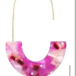 Acetate Board Design Hoop Earrings Minimalist Leisure Style Resin Jewelry Trendy Photo 6