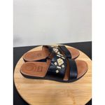 FitFlop Delta Black Leather Embellished Slide Sandals Comfort Casual Shoes Photo 2