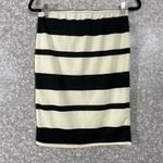 Metaphor  Black & White Striped Jersey Pencil Skirt - Size Small - Knee Length Photo 4