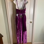 The Attico Rich Purple Velvet Dress With Gathered Front & Slit Size 38 IT new Photo 8