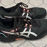 ASICS GEL VENTURE 8 Sneakers Womens Size 9.5 Black/Aqua/Peach Running Walking Photo 0