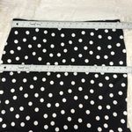 NYCC Women's Skirt size XL Black White Polka Stretch Pencil Skirt ruffled hem Photo 4