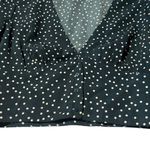 Lulus Women's L Love Always Forest Green Polka Dot Long Sleeve Crop Top Cropped Photo 2