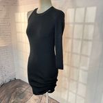 IRO Aurora black ribbed one sleeve bodycon mini dress size xs Photo 3
