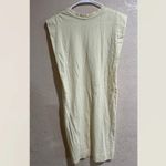 Bassike Light Yellow Turnback Mini Dress Photo 5