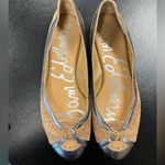 Sam Edelman  Ballet Flats Sz 7 Silver Leather & Tan Suede Upper Photo 3
