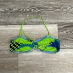 Decree Swimwear Sz L Adorable Bikini Top In Greens Blues Turquoise Photo 5