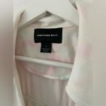 Something Navy  Womens Tie Dye Button Closure Pink Chiffon Satin Trench Coat S Photo 4