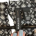 Mango Black & White Paisley Long Sleeve Office Attire Blouse Women Sz 2 Photo 5