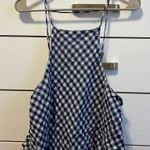 American Eagle  Blue & White Gingham Tank Top Photo 1