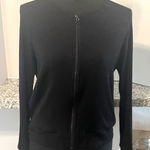 Amour Vert  Black Bomber Zip Up Cardigan Photo 0