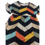 Brand New Egs Navy & Mustard Multicolored Chevron Empire Photo 3
