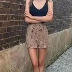 Mittoshop Animal Cheetah Print Ruffled Hem High Waisted Shorts Side Zip Size Small Photo 1