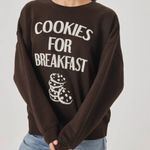 Splendid NWT  Cookies For Breakfast Crewneck Sweatshirt Women Relaxed Graphic S Photo 2