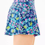 Lilly Pulitzer Luxletic Aila Skort Hydra Blue Dandy Lions Pink Skirt Size Large Photo 0