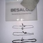 letter e silver bracelet set Photo 0