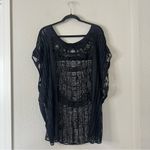 Black Lace Swim Cover Up Poncho Photo 3