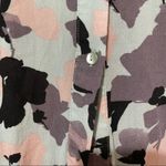Anthropologie Maeve  Green Black Pink Floral Button Down Shirt Dress Top Womens S Photo 2