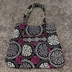 Vera Bradley  Black, Pink, and Gray Patterned Tote Photo 0