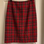 Talbots  Red and Black Plaid Pencil Skirt Photo 1