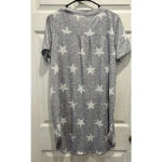 EKOUAER Sleep‎ Shirt Night Gown Button Front Womens Medium Stars Oversized Photo 8