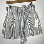 C&C California NEW  Linen Striped Shorts Size 2 Navy White Photo 0