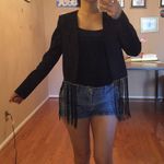 ZARA  faux suede fringe jacket. Xs Photo 5