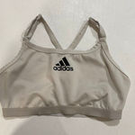 Adidas Sports Bra Beige Tan Logo Strappy Back Size L Photo 0