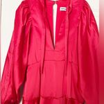 Self Portrait Self-Portrait Asymmetric Cutout Satin Peplum Midi Dress Photo 5