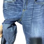 Anthropologie Pilcro Slim Boyfriend Jeans 29 Blue Rose Gold Coated Foil Metallic Photo 6