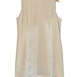 H&M NWT  Textured Cream White Shift Dress Womens Large Garden Summer Wedding Photo 0