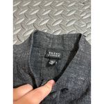 Eileen Fisher  Jacket‎ Womens S Linen Cross Hatch Black/Charcoal Button-Down J100 Photo 2