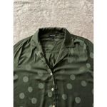 Madewell Jacquard Dot Pajama Shirt Button Down Blouse Green Size Small Photo 3