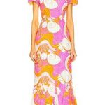 RHODE Lulani Midi Dress Size 2 Pink Photo 0