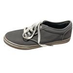 Vans  Women's 8 Grey Canvas Sneaker Slim Gym Shoe‎ Skater Casual Comfortable Photo 7