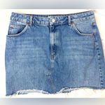 Topshop  16 Blue Denim Jeans Mini Skirt - Plus Photo 0