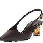 Givenchy BLACK classic G CUBE SLINGBACK PUMP size 35 Photo 13